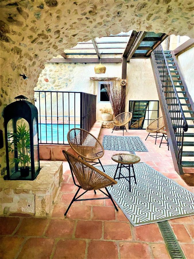 Gite De Groupe 9Ch Ou 3 Gites Independants De 3Ch - Patio Et Piscine Interieure Chauffee Toute L'Annee Валлон-Пон-д'Арк Экстерьер фото