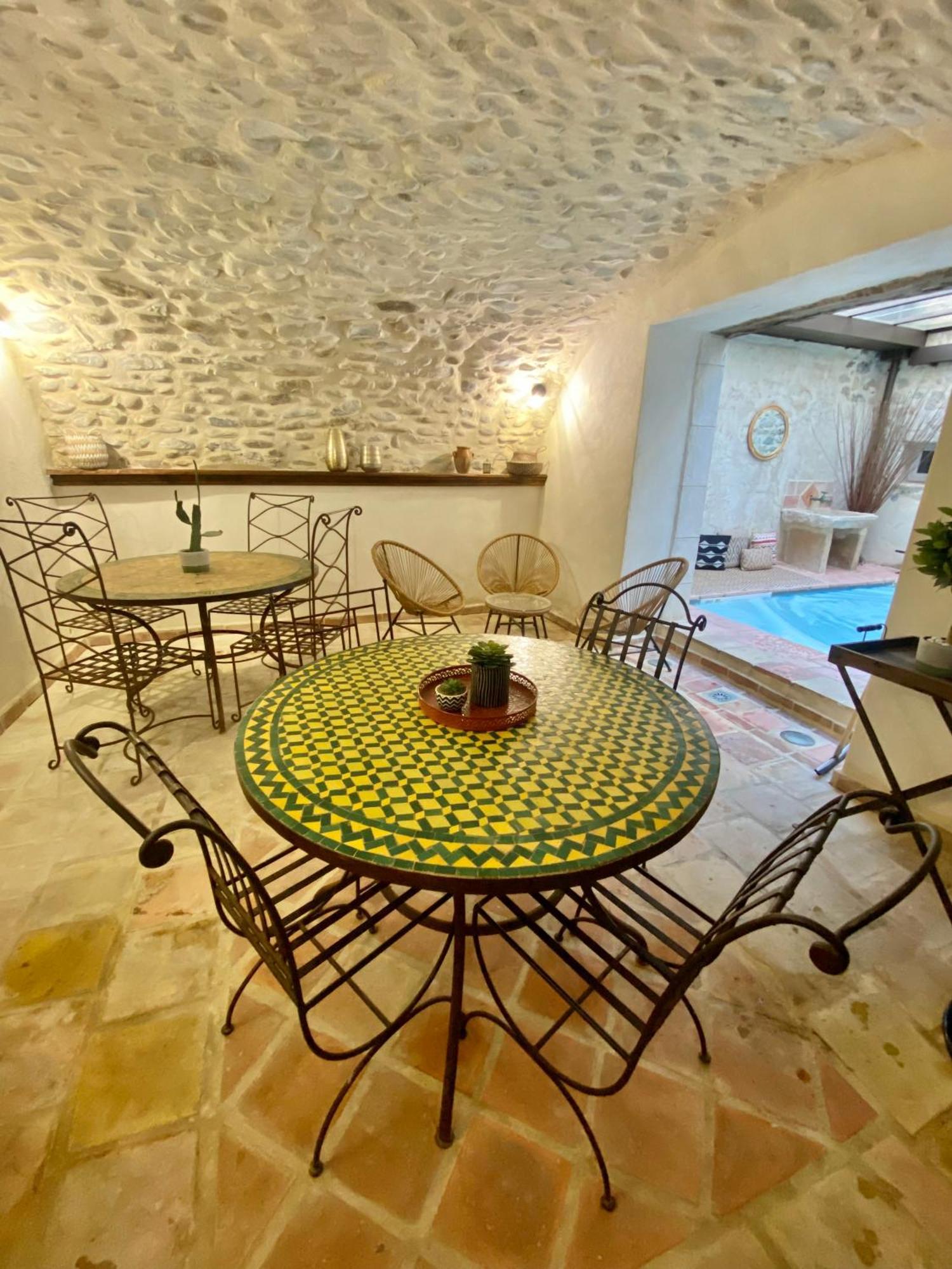 Gite De Groupe 9Ch Ou 3 Gites Independants De 3Ch - Patio Et Piscine Interieure Chauffee Toute L'Annee Валлон-Пон-д'Арк Экстерьер фото